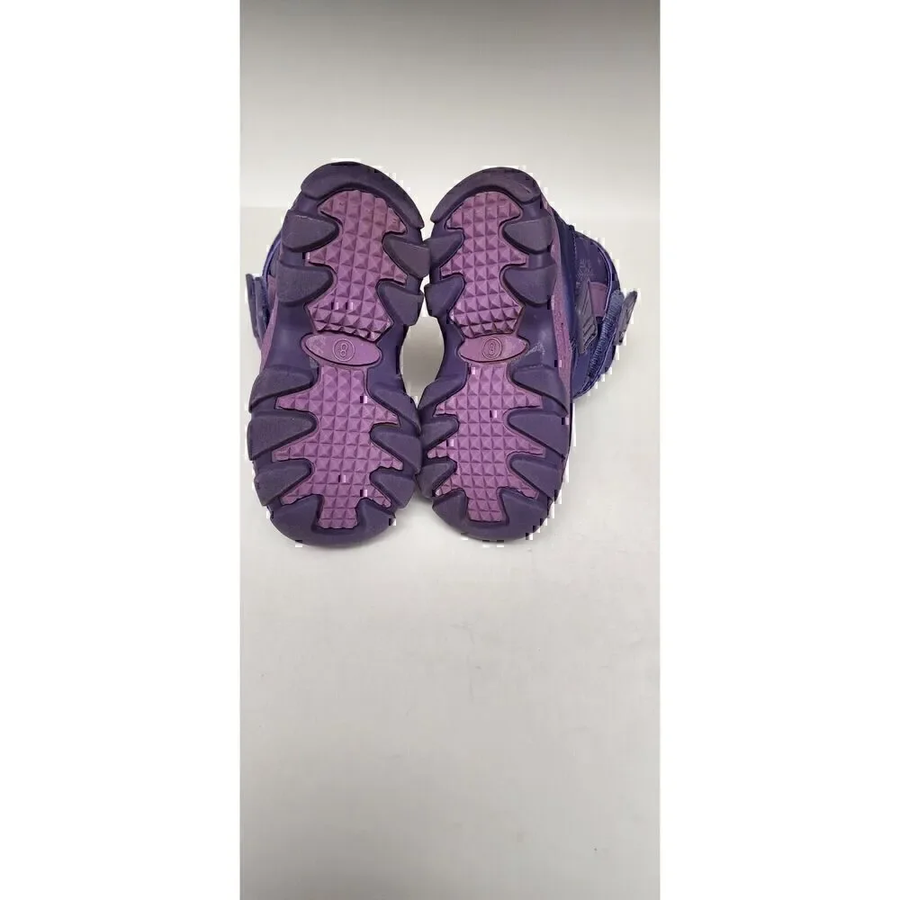 Girls Ophelia Purple Snow/Winter Boots 8  Insulated Nylon Vinyl Fleece Lining